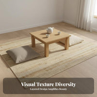 Jute Rug Sturdy Woven Jute Carpet Easy to Neatly Crafted Woven Carpet for Interior Decorators, Homeowners, Living Room, Bedroom, Entryway