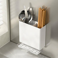 Chopstick Holder Fridge Organizer, Carbon Steel Countertop Storage for Students, Wall-Mounted Kitchen Utensil Rack, Space-Saving Side