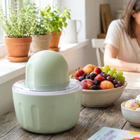 Rechargeable Ice Cream Maker Cordless Ice Cream Machine Portable Chilled Dessert Machine Compact for Families, Small Kitchens