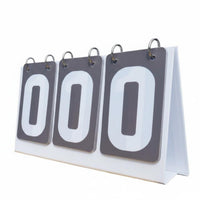3 Digit Scoreboard Smooth Flipping Tabletop Score Board Freestanding Design Manual Flip Score Counter for Coaches, Referees, Tournaments, Gym Class