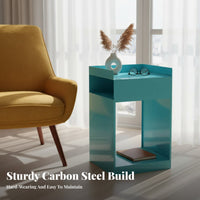 Movable Design Mobile Storage Cart Multifunctional Multi-Tier Rolling Cart Space-Saving Side Table Hidden Wheels for Apartment Dwellers, Office Workers, Living Room, Small Areas, Entryway, Bathroom