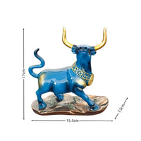 2 Pieces Gold Antler Ox Decor Wealth Attracting Cow Sculpture Collectible