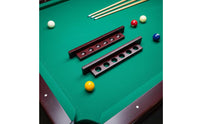 Wooden 6-Hole Cue Rack Easy Reach Wall Mounted Cue Rack for Billiards Players