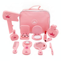 Toy Vanity Set with Carry Case Lightweight Pretend Makeup Kit Kids Salon Playset Sturdy Hair Salon Playset Educational