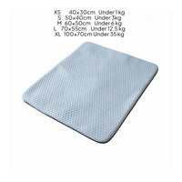 Breathable Cooling Sleeping Pad Ice-Silk Style Cooling Pet Mat Textured Low-Rise for Dogs, Cats, Resting