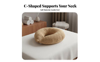 Comfortable & Soft U-Shaped Face Pillow Ergonomic Design Massage Table Headrest Pad Breathable Material for Estheticians, Medical Facility