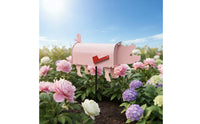 Whimsical Pig Mailbox Outdoor Mailbox with Stake Decorative Metal Yard Art Charming for Gardeners