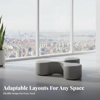 Combination Set Curved Sectional Sofa Minimalist design Reception Seating Creative Shape Public Space Furniture long-lasting Frame for Interior Designers, Office Managers, Business Owners, Library, Waiting Room, Lounge Area