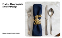 Easter bunny Napkin Rings Buckle Holder Elegant Napkin Holder Festive Charm Bunny Serviette Buckle for Home Stylists, Families, Restaurants, Weddings