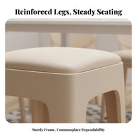 Stackable Design Upholstered Shell Chair Padded Seat Kitchen Seating sturdy Construction Household Furniture Space-Saving for Restaurant Owners, Apartment Dwellers, homeowners, Dining Room, Cafe, Home Office
