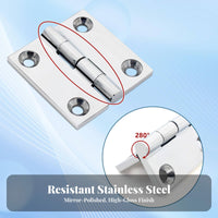 316 Stainless Steel Hinge Yacht Deck Hinge Mirror Polished for Outdoor