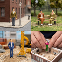 14-Piece DIY Sand Table Miniature Figures Set for Scene Layouts