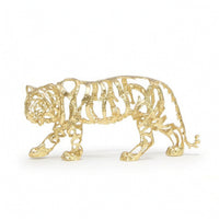 Tiger Figurine Ornament Openwork Collectible Art Gift Sculptural Desk Decor for Desktop