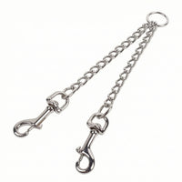 Chain Leash Bite-resistantProof Chain Leash with Snap Hooks Snap Hook Sturdy Clip Polished for Two Dogs