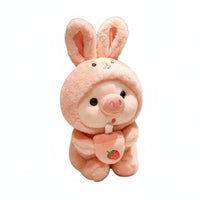 bubbles Tea Pig Stuffed Animal Cute Design Pig Stuffed Animal Cuddly Piglet Stuffed Toy for Girls, Couples, Bedroom, Nursery
