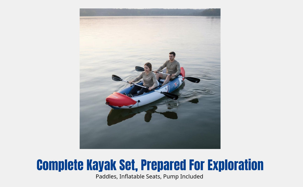 Inflatable Kayak, Thickened Canoe, Wear-Resistant, Fishing, Drifting, Full Set