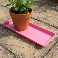 Plant Saucers and Large Resin Plant Trays, Drip Tray for Floor Standing Pots, Country Style Water Tray for Indoor and Balcony Use