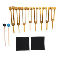 8 Pieces Ear Care Tuning Fork Portable Tuning Fork with Cylindrical Head Handheld Instrument for Personal Grooming