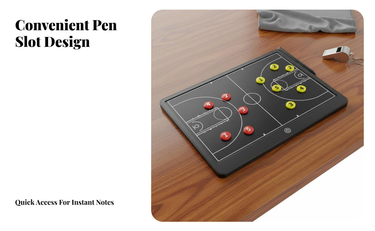 Electronic Board Immediate-Reset Erase Board Portable Digital Screen Coaching Clipboard for PE Teachers, Team Captains, Sideline, Game Day