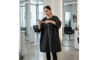Salon Coat Hair Hairdresser Smock Zip-Front for Barbers