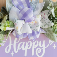 Ready to Hang Lavender Seasonal Welcome Plaque Sturdy Wood Farmhouse Door Decor 3D Layered Design Joyful Seasonal Door Sign Fade Resistant for Entryway, Porch