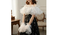 White Gauzy Material Bridal Cover up Korean Design Transparent Tulle Wedding Wrap Elegant Design off Shoulder Ruffled Shawl for Weddings