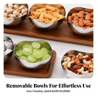 2 Pieces Scalloped Rim Stainless Steel Sauce Bowl Smooth Finish Stainless Steel Sauce Dish Small Portions Sauce Bowl Easy to Clean