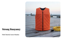 Aquatic Activities Vest Lightweight Aquatic Activities Protective Vest Sleeveless Flotation Aid Ergonomic Fit Fastener Ed