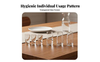 Asian Distilled Drink Glass Set with Dispensers Easy to Clean Chinese Design Spirits Set Barware Controlled-Flow-Controlled-Flow