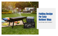 Charcoal Grill, Portable Folding BBQ, Stainless Steel, Detachable, for Patio, Camping, Complete Set