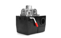 Red Handle Air Compressor Pressure Switch 90-125 PSI 4 Port Pressure Control Switch Pneumatic Component