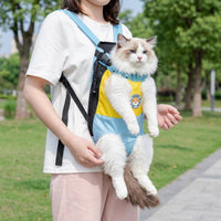 Chest Pet Bag Front Carrier for Small Dogs Cats, Oxford Material Portable Breathable Front Backpack, Solid Pattern Pet Front Facing Pouch Travel