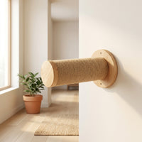Wooden Cat Bed and Hammock Wall Mounted Cat Perch, Modern Furniture with Removable Textile Cover, Indoor Space for Climbing Lounging and Playing