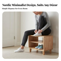Hall Tree with Bench and Shoe Storage Vertical Coat Rack Entryway Organizer Solid Wood Construction 3-in-1 Display Shelf Suitable for Apartment Bedroom Hallway