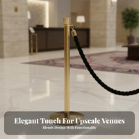 Weighted Base Rope Stanchion Rust-Resistant Stainless Steel Stanchion Elegant Design VIP Rope Barrier Post Easy to Assemble for Venue Managers, Party Hosts, Business Owners, Hotels, Red Carpet Events, Airports, Exhibitions