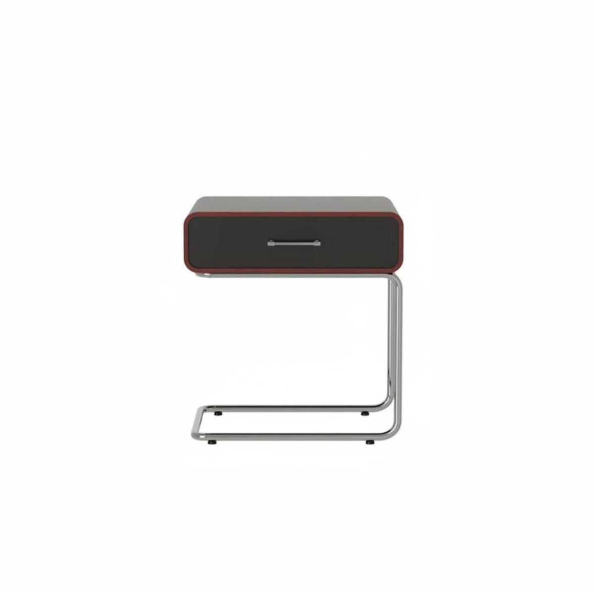 Japanese aesthetic C-Shaped End Table Modernist Inspired Nightstand Minimalist Design Bedside Stand Sturdy Construction for Apartment Dwellers, Homeowners, Remote Workers, Bedroom, Living Room, Small Spaces, Home Office