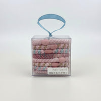 8 Pieces Braided Hair Ties Thick Ponytail Holders with Organizer Box Clear