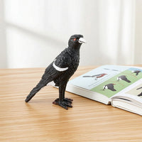 Magpie Figurine Lifelike Bird Figurine with Feather Texture Magpie Model Textured Simulation Bird Realistic for Collectors