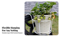 Hanging Design over-the-Railing Plant holder Space-Saving Balcony Rack Easy Installation blossom Pot Holder Sturdy Build for Apartment Dwellers, Gardeners, residents, Windowsill, Fence, Porch, Patio