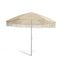 Umbrella with Tassels Fringed Woven Umbrella Fringe Umbrella Tilt-Adjustable Umbrella with Tassels Boho for Patio, Garden