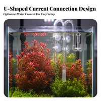 Surface Skimmer Pipe Easy to Clean Aquarium Inflow Outflow Pipe Set High Current Design Fish Tank Water Surface Skimmer Kit for Crustacean Keepers