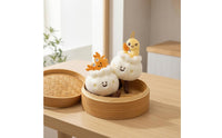 Squishy Steamed Bun Plush Toy PP Cotton Filling Food Plush Pillow for Gift
