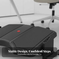 Non-Slip Surface Adjustable Under-Desk Footrest Improves Posture Angled Under-Desk Stand Sturdy & Stable Footstool sturdyDuty for Remote Workers, Students, Elderly, Living Room, Study, Home, Gaming Setup