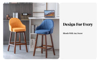 Modern Design Upholstered High Stool with Backrest Minimalist Design Counter Chair Padded Seat Household Furniture Footrest for Bar Owners, Homeowners, Adults, Kitchen Island, Cafe, Restaurant, Reception Area