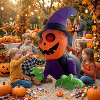 Spooky Pumpkin Ghost Inflatable Scary Halloween Inflatable Ghost Bright Inflatable Window Decoration Lightweight for Party, Storefront