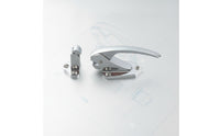 Chrome-Finished Latch Lock with Strike Block Metal Keyed Entry Door Latch Lockable Adjustable Deadlatch Easy to Install for Cabinets