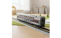 SYZ25K Two Level Carriage Model Realistic Design Two Level Train Car Model Great Gift Electric Railway Passenger Car for Collectors