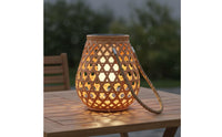 Solar Powered Woven Lantern Energy Saving Waterproof Patio Light for Wedding