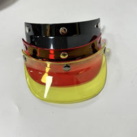 Retro Helmet Brim Three-Button Style Motorcycle Helmet Visor Sunshade Small Helmet Half Helmet Brim
