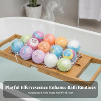 12 Pieces Scented Bath Set Fizzing Effect individual wellness Item for Gift Givers, Girlfriend, Home Spa, Relaxation, Gifting events